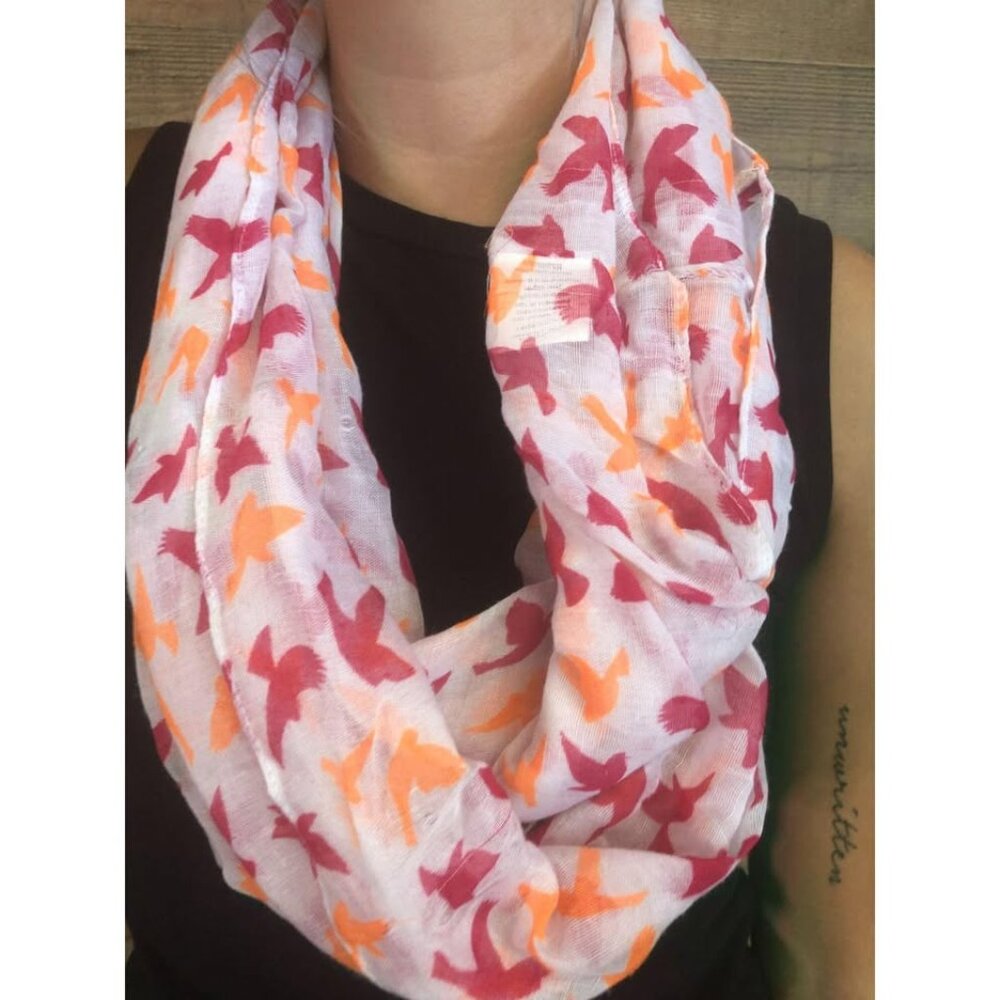 Colorful Bird Infinity Scarf - Picture 2 of 3